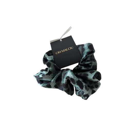 Leoprint scrunchie sage