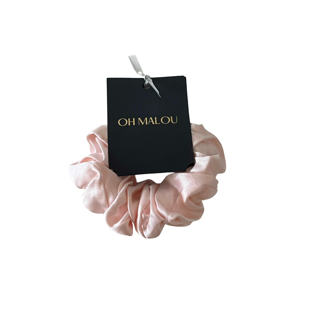 Scrunchie light pink Silk